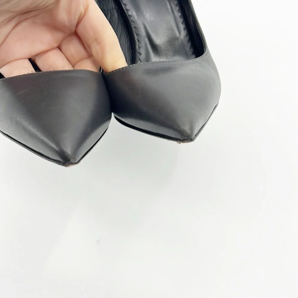 All Saints Cubista Mirrored Heel Pumps Gray size 38 size 7 - Picture 8 of 14